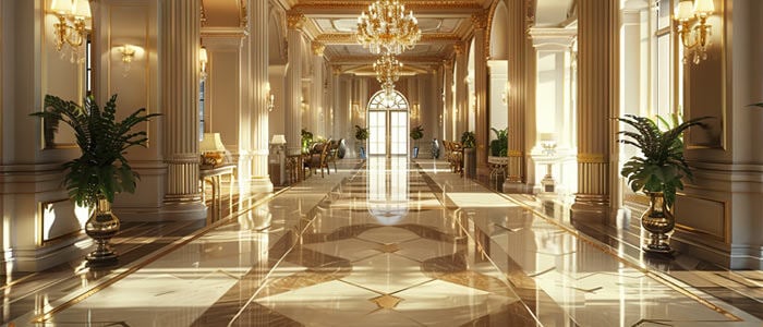 luxury hotel hallway