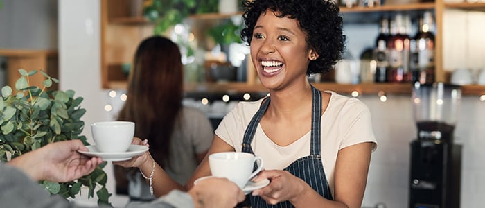 smiling barista